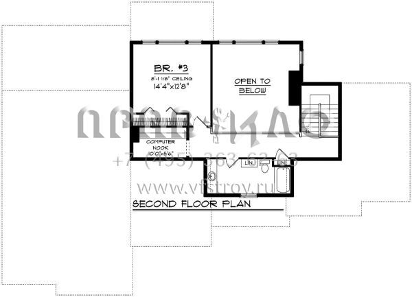 Проект двухэтажного дома с гаражом на три и более машин в американском стиле S5-202 (1020-00145)