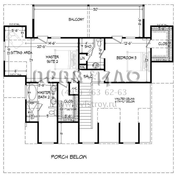 Проект двухэтажного дома без гаража в современном стиле S5-185 (940-00012)