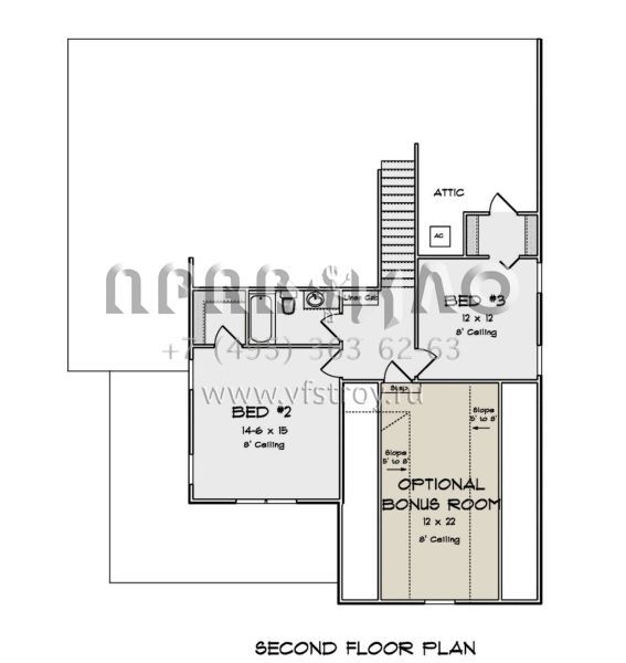 Проект двухэтажного дома с гаражом на две машины в современном стиле S5-192 (4848-00405)