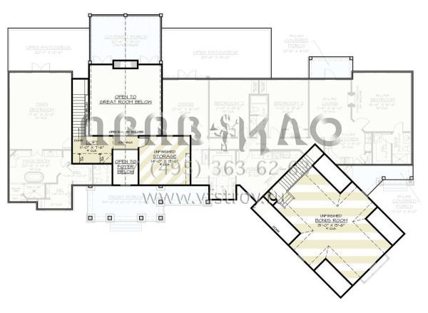 Проект двухэтажного дома с гаражом на три и более машин в современном стиле S5-342 (4195-00063)