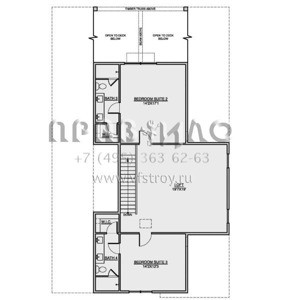 Проект двухэтажного дома без гаража в американском стиле S5-343 (7306-00039)