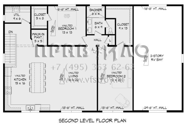 Проект двухэтажного дома с гаражом на три и более машин в современном стиле S5-215 (940-00628)