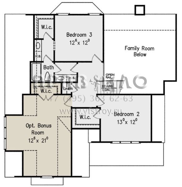 Проект двухэтажного дома с гаражом на две машины в американском стиле S5-229 (8594-00235)