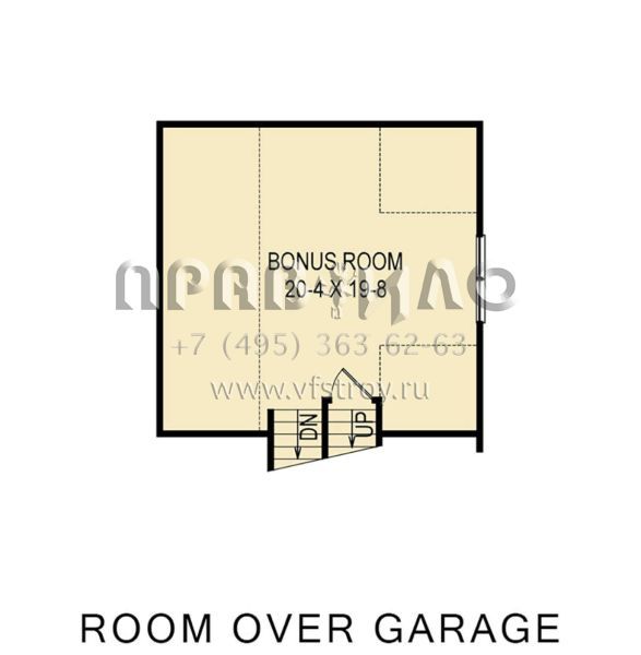 Проект двухэтажного дома с гаражом на две машины в стиле Ранчо S5-249 (4351-00050)
