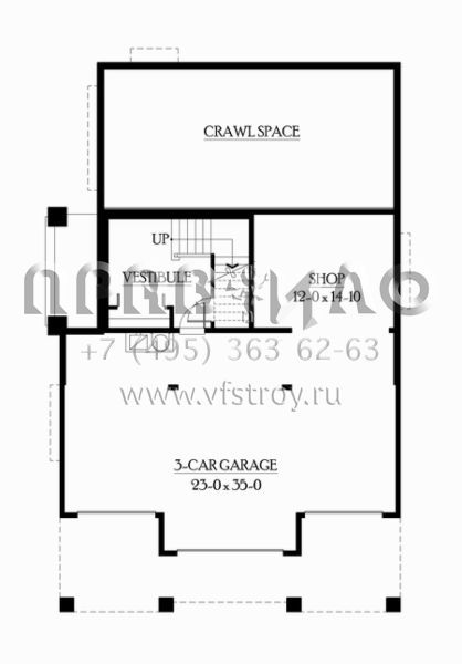 Проект двухэтажного дома с гаражом на три и более машин в скандинавском стиле S5-314 (341-00014)