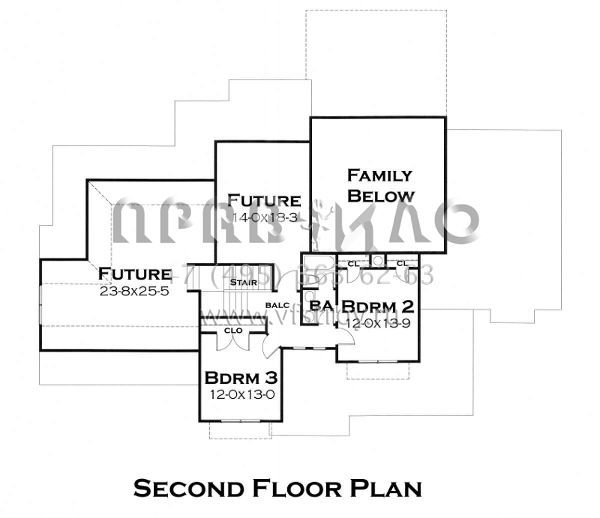 Проект двухэтажного дома с гаражом на три и более машин в стиле Ранчо S5-239 (9401-00084)
