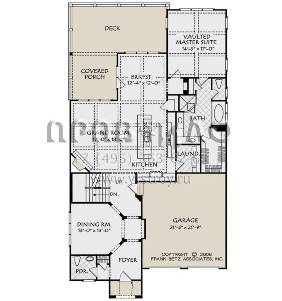Проект двухэтажного дома с гаражом на две машины в стиле Готика S5-261 (8594-00204)