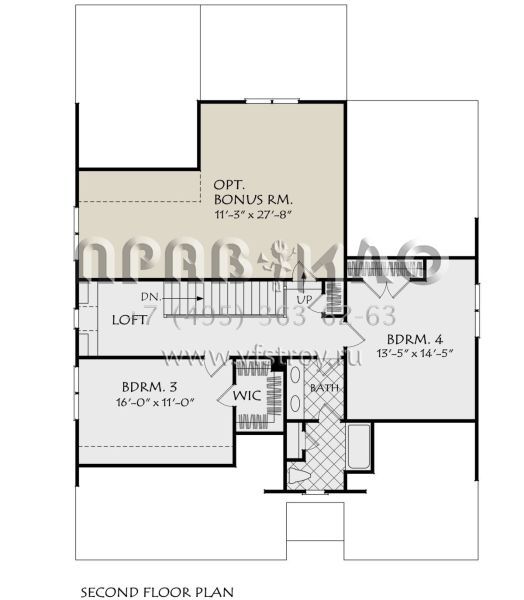 Проект двухэтажного дома с гаражом на две машины в стиле Ранчо S5-228 (8594-00085)