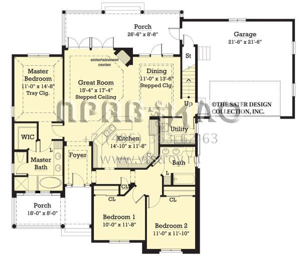 Проект одноэтажного дома с гаражом на две машины в современном стиле S5-184 (8436-00072)