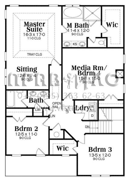 Проект двухэтажного дома с гаражом на две машины в стиле Ранчо S5-279 (009-00224)
