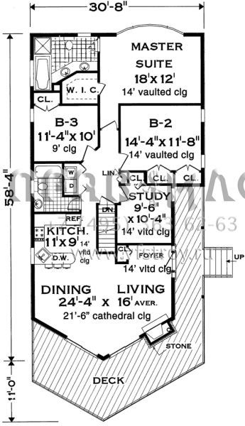 Проект одноэтажного дома с гаражом на одну машину в современном стиле S5-142 (033-00051)