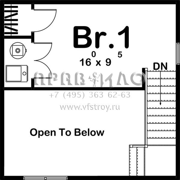 Проект двухэтажного дома без гаража в современном стиле S5-55 (963-00202)