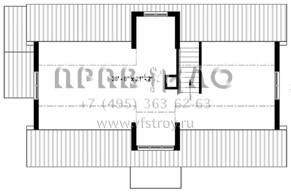 Проект одноэтажного дома без гаража в современном стиле S5-147 (034-01125)