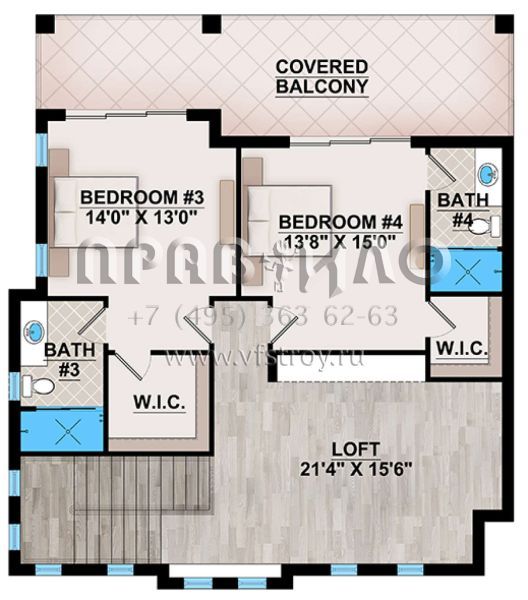 Проект двухэтажного дома с гаражом на три и более машин в прибрежном стиле S5-363 (5565-00042)
