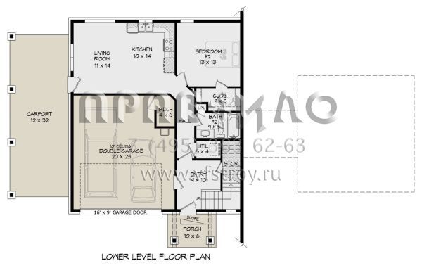 Проект трехэтажного дома с гаражом на три и более машин в современном стиле S5-219 (940-00776)