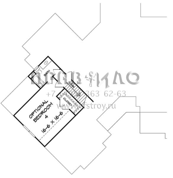 Проект одноэтажного дома с гаражом на две машины в американском стиле S5-262 (6082-00011)