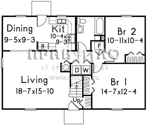 Проект двухэтажного дома без гаража в современном стиле S5-158 (5633-00350)