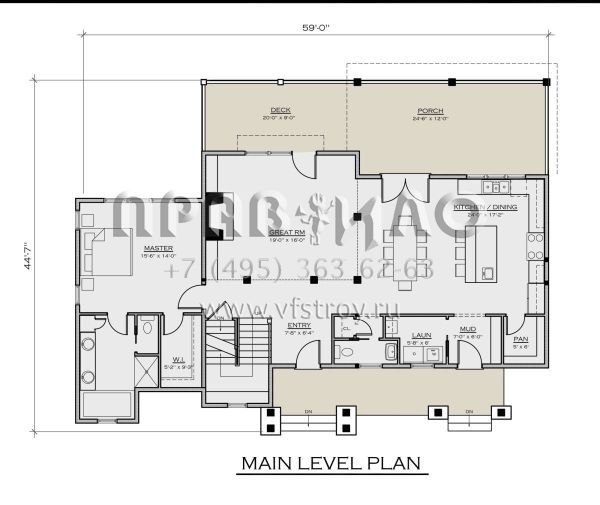 Проект двухэтажного дома без гаража в стиле Шале S5-375 (8504-00177)