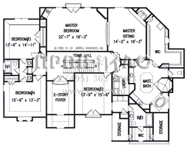 Проект двухэтажного дома с гаражом на три и более машин в американском стиле S5-476 (699-00034)