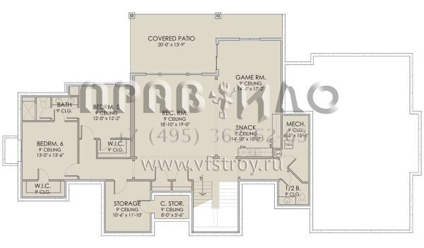 Проект двухэтажного дома с гаражом на три и более машин в современном стиле S5-380 (6422-00076)