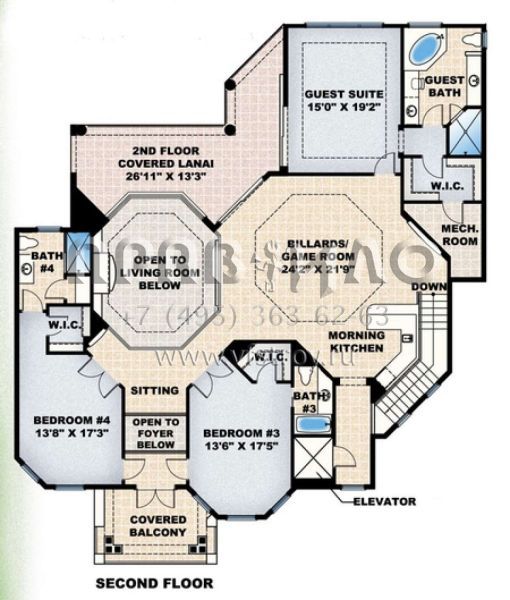 Проект двухэтажного дома с гаражом на три и более машин в современном стиле S5-549 (575-00068)