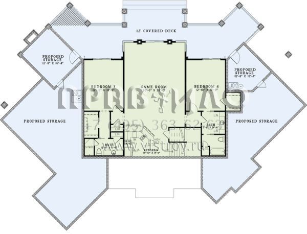 Проект двухэтажного дома с гаражом на три и более машин в скандинавском стиле S5-478 (110-00829)