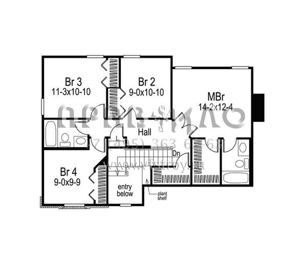 Проект двухэтажного дома с гаражом на две машины в стиле Ранчо S5-158 (5633-00058)