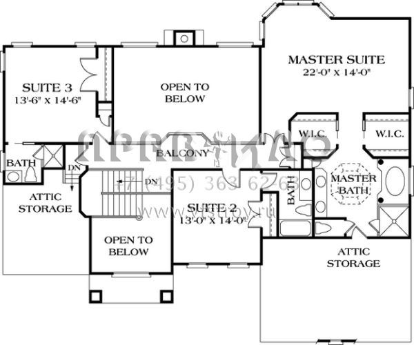 Проект двухэтажного дома с гаражом на две машины в стиле Ранчо S5-391 (3323-00325)