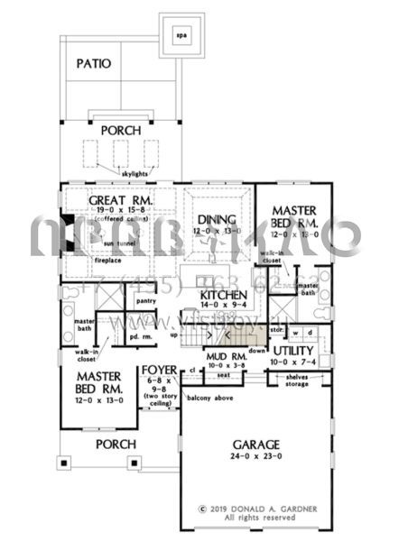 Проект двухэтажного дома с гаражом на две машины в американском стиле S5-197 (2865-00111)