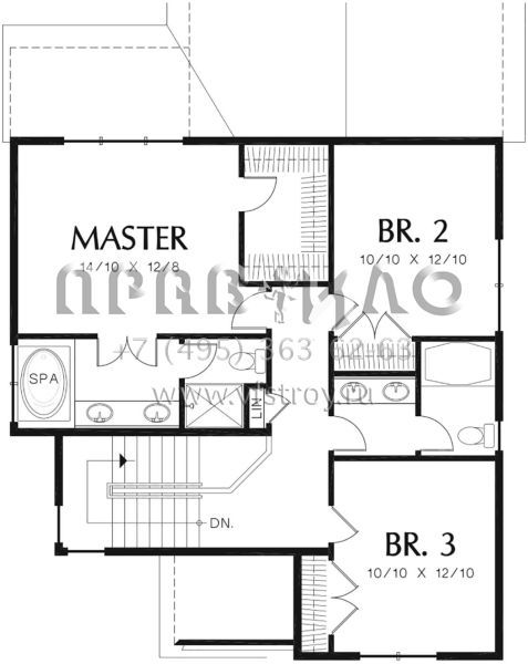 Проект двухэтажного дома с гаражом на две машины в современном стиле S5-188 (2559-00335)