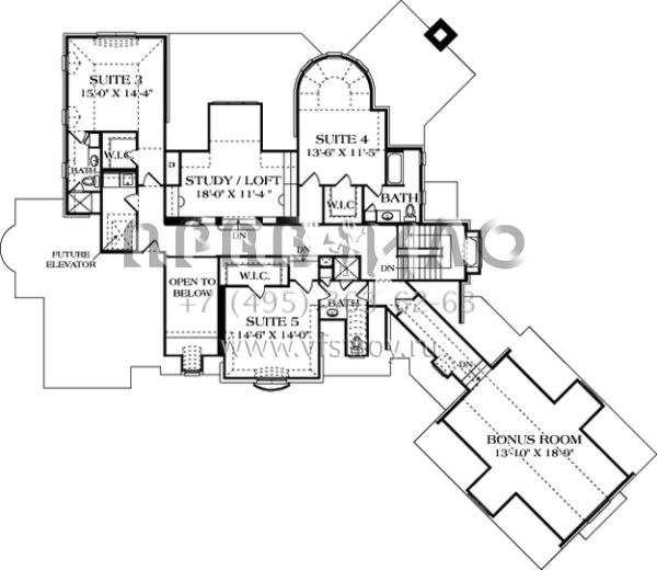 Проект двухэтажного дома с гаражом на две машины в английском стиле S5-601 (3323-00485)