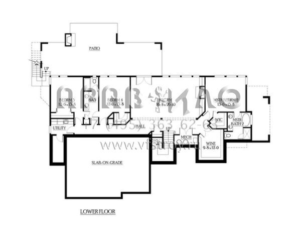 Проект трехэтажного дома с гаражом на три и более машин в стиле Шале S5-499 (341-00191)