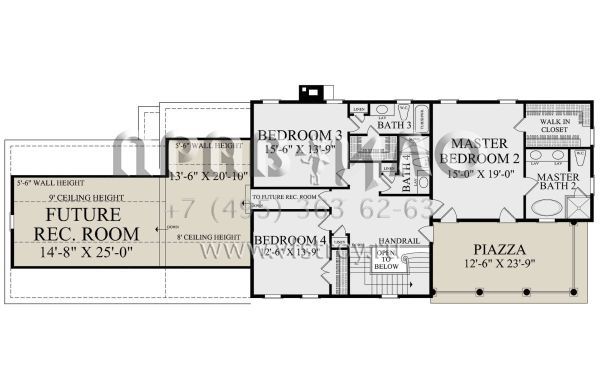 Проект двухэтажного дома с гаражом на две машины в стиле Особняк S5-307 (7922-00249)