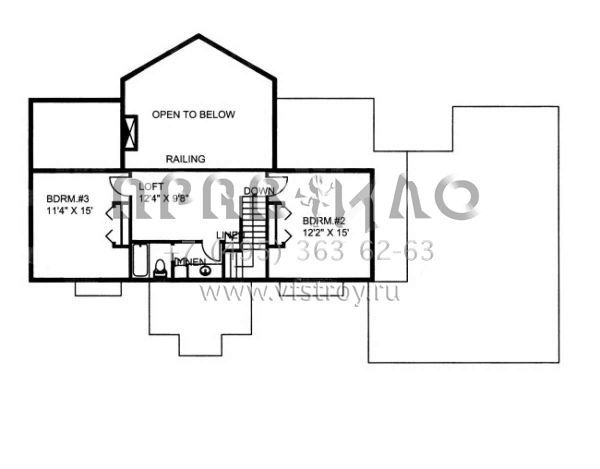 Проект двухэтажного дома с гаражом на две машины в скандинавском стиле S5-213 (039-00537)