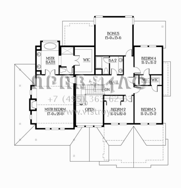 Проект двухэтажного дома с гаражом на три и более машин в стиле Ранчо S5-407 (341-00022)