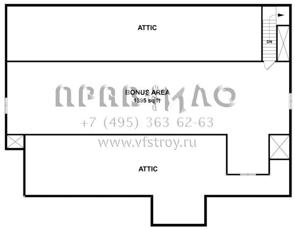 Проект одноэтажного дома с гаражом на три и более машин в стиле Ранчо S5-195 (036-00258)