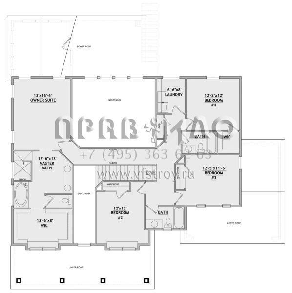 Проект двухэтажного дома с гаражом на три и более машин в американском стиле S5-291 (8768-00005)