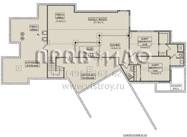 Проект двухэтажного дома с гаражом на три и более машин в американском стиле S5-353 (5631-00189)