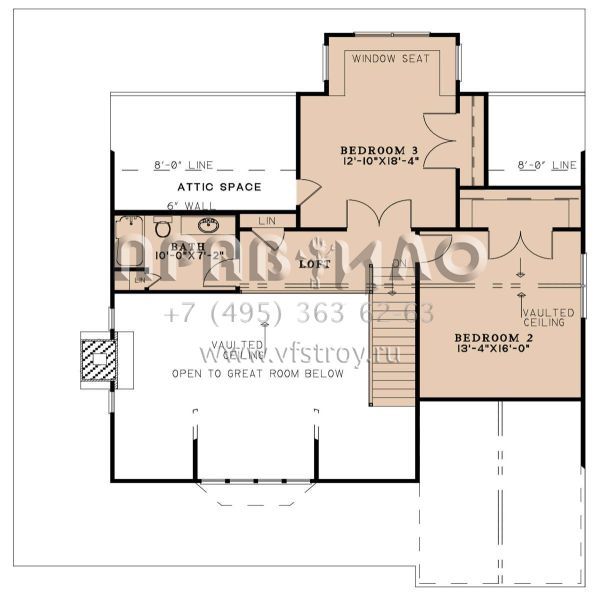 Проект двухэтажного дома с гаражом на две машины в американском стиле S5-218 (8318-00365)
