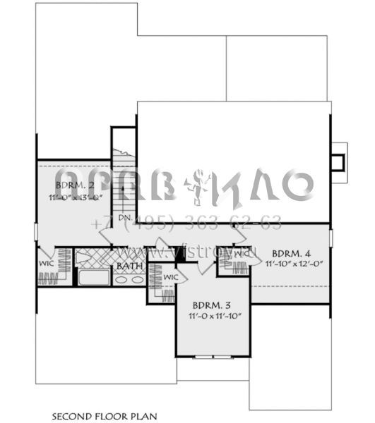 Проект двухэтажного дома с гаражом на две машины в американском стиле S5-238 (8594-00083)