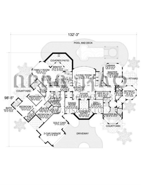 Проект одноэтажного дома с гаражом на две машины в прибрежном стиле S5-509 (168-00014)