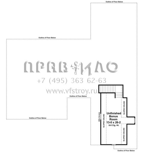 Проект одноэтажного дома с гаражом на две машины в стиле Ранчо S5-211 (348-00139)