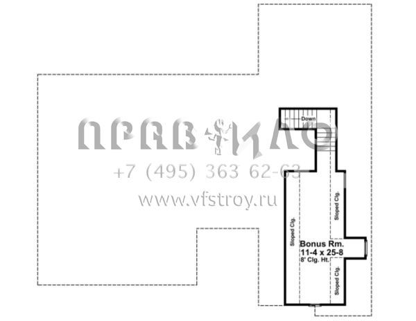 Проект одноэтажного дома с гаражом на две машины в стиле Ранчо S5-169 (348-00072)