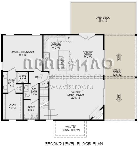 Проект трехэтажного дома с гаражом на одну машину в стиле Шале S5-248 (940-00906)