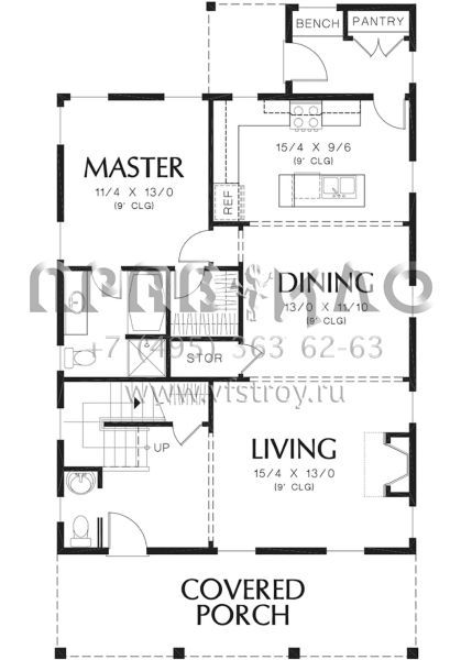 Проект двухэтажного дома без гаража в скандинавском стиле S5-176 (2559-00776)