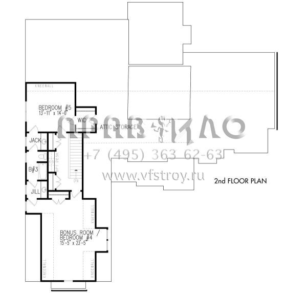 Проект двухэтажного дома с гаражом на две машины в американском стиле S5-260 (699-00129)