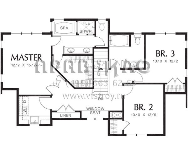 Проект двухэтажного дома с гаражом на две машины в английском стиле S5-176 (2559-00231)