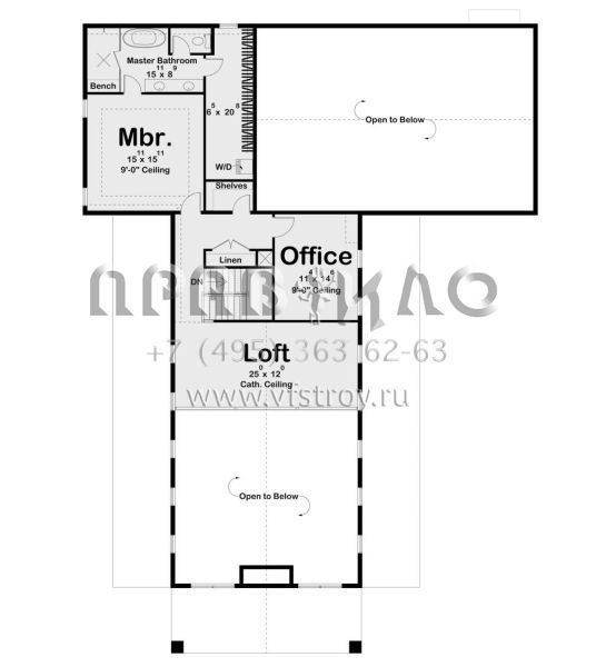 Проект двухэтажного дома с гаражом на две машины в стиле БарнХаус S5-297 (963-00838)