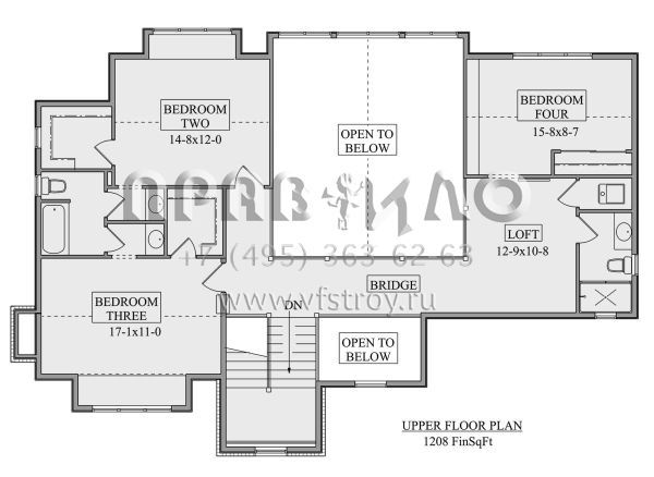 Проект двухэтажного дома с гаражом на три и более машин в американском стиле S5-338 (5631-00229)