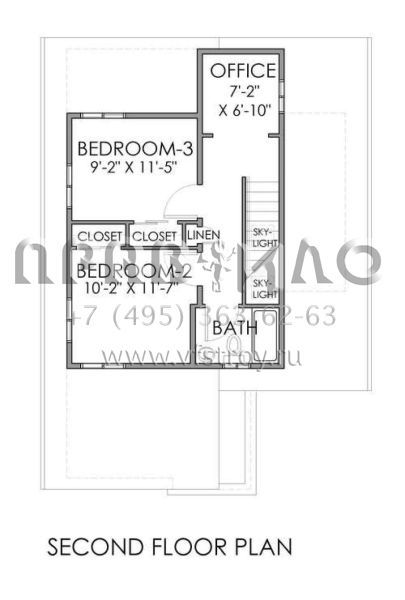 Проект двухэтажного дома без гаража в современном стиле S5-119 (4396-00003)